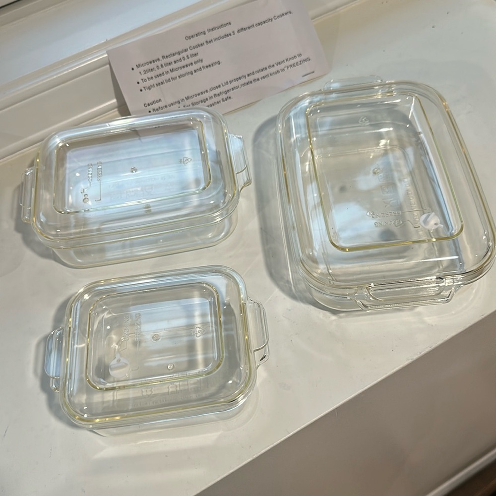 Clear Plastic Food Storage Containers for microwave food with steam vent​